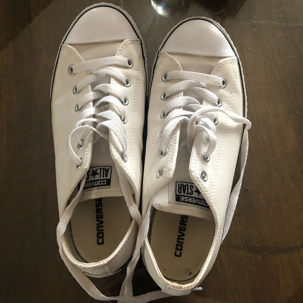 White leather Chuck Taylor Converse